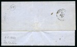 1857 (6.9) Folded entire from Cairo via Alexandria to France, carried from Cairo to Alexandria by POSTA EUROPEA (Type II)