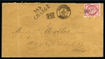 Stamp of Egypt » French Post Offices » Alexandria 1871 (9.5) Registered envelope from Alexandria to France (16.5) bearing France 1870-71 Bordeaux 80 c., cancelled by lozenge “5080”