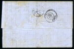 Stamp of Egypt » French Post Offices » Cairo 1867 (26.4) Folded cover from Cairo to Switzerland, franked with Empire 20c. (2) and 40c. (2), double rate