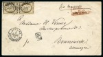 1875 (4.1) Cover from Cairo to Brunswick, Germany, franked with 30c. vertical pair