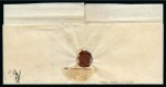 Stamp of Egypt » Greek Post Office » Alexandria 1864 (6.3) Folded cover franked by 1862-67 80 lep Carmine on pale rose, cancelled by crisp clear diamond of dots with “97”