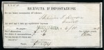 Stamp of Egypt » Austrian Post Offices » Alexandria 1858 (4.10) Receipt for a registered letter to Arendal, Norway, bearing rare blue-green s/I “ALEXANDRIA” hs