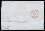 Stamp of Egypt » Austrian Post Offices » Alexandria 1850 (8.11) Folded stampless entire from Alexandria to Trieste, bearing 2-line “ALEXANDRIEN / 8.NOV” handstamp
