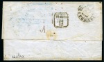 1852 (20.12) Folded stampless letter sheet from Alexandria via Trieste to Livorno, bearing ALEXANDRIEN/20.12 small type datestamp