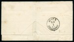 1872 (7.1) Folded cover from Alexandria to Bruck, franked with 15 s. brown pair, tied by large ALEXANDRIEN cds