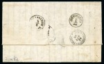 Stamp of Egypt » Austrian Post Offices » Mixed Frankings 1876 Entire from Minuf to Metelino franked Egypt 3rd Issue 1 pi. and 20 paras, handed over to the Austrian Post for delivery to Metelino