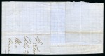 1867 (14.5) Folded large part cover from Alexandria to London, franked 6d tied with “B01”