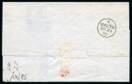 Stamp of Egypt » British Post Offices » Alexandria 1870 (19.3) Folded cover to Malta, franked GB 1d red,