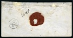 1871 (23.6) Cover from Cairo via Suez to Bombay, showing the British Post Office CAIRO / JU 23 71 circular datestamp