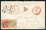 Stamp of Egypt » British Post Offices » Cairo 1873 (15.3) Cover from Cairo to New York, USA, franked Great Britain 4d + 6d, tied “B01”