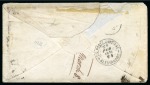 Stamp of Egypt » British Post Offices » Mixed Frankings 1871 (23.2) Envelope from Magaga to York, England,