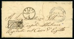 Stamp of Egypt » Italian Post Offices » Alexandria 1867 (26.1) Incoming stampless entire from Pescia to the Italian Consulate in Cairo