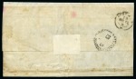 1863 (10.3) Folded entire from Alexandria to Italy, franked Sardinia 1855- 63 10c, 20c in six singles & 40c