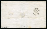 Stamp of Egypt » Italian Post Offices » Alexandria 1876 (2.9) Folded cover from Alexandria via Brindisi to Livorno, franked Italy 1874 ESTERO 30c.