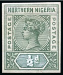 Stamp of Nigeria » Northern Nigeria 1900 1/2d Key-Type "Postage & Postage" essay for unissued design
