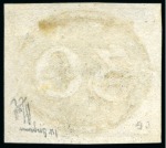 1843, 30r black, early impression, unused without gum