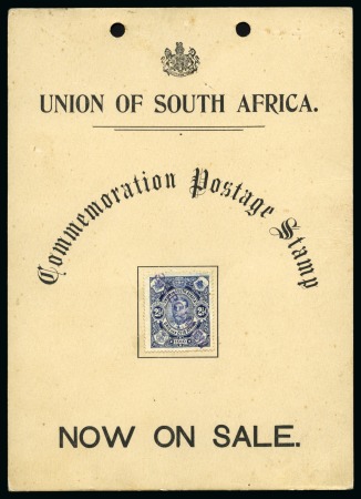 Stamp of South Africa » Union & Republic of South Africa 1910 Opening of Union Parliament 2 1/2d with "SPECIMEN" handstamp in large violet letters affixed to an official card