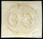 1843, 60r black, early impression, used at Porto Alegre