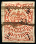 1884 "$1" surcharges on 10c red, provisional issue, used