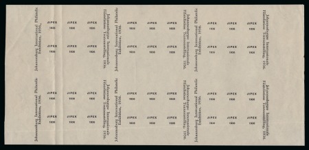 1936 JIPEX specialised collection written up on 17 pages incl. plate proof of the overprint on thin paper of six settings
