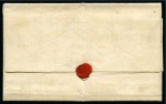 1840 1d Black pl.2 NL tied to 1840 (Jun 15) wrapper from Chichester to Horsham (Sussex) by crisp Maltese Cross in distinctive deep red