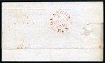 Stamp of Great Britain » 1840 1d Black and 1d Red plates 1a to 11 1840 1d Black pl.4 GH, just clear to good margins, tied to 1840 (Jun 19) wrapper from Glasgow (Scotland) to Bolton by neat orange-red Maltese Cross