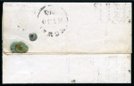 1841 1d Red pl.28 EB, just touched at lower left, tied to 1843 (May 30) printed lettersheet by distinctive Poolewe "empty centre" Maltese Cross