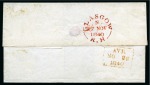 Stamp of Great Britain » 1840 1d Black and 1d Red plates 1a to 11 1840 1d Black pl.4 MJ, fine to large margins, tied to 1840 (Nov 27) wrapper by smudgy brown Maltese Cross of Ayr 