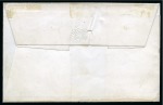 1840 1d Black pl.1a EC tied to wrapper by crisp red Maltese Cross with Spalding undated circular hs below