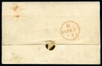 1840 1d Black pl.2 DJ, tied to 1841 (Feb) wrapper from Wrentham (Suffolk) to Burnley by deep red-brown Maltese Cross