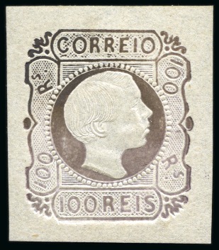 1855-56 100r lilac on thick paper, single mint