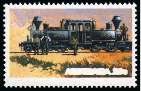 Stamp of Australia » Commonwealth of Australia 1979 Steam Railways 20c, Variety GREY-GREEN (face value and inscriptions) OMITTED 