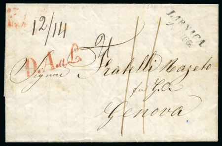 Stamp of Cyprus Cyprus 1857 (1 Jun) entire with mostly fine LARNACA two-line datestamp