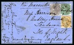 Stamp of India » 1855-1946 De La Rue and later Crown Colony Issues India 1868 (Sep 21) officers cover from Neemuch to Isle of Wight