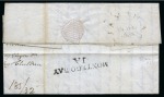 Stamp of Jamaica Jamaica 1809 (Aug 10) Entire letter to Edinburgh with superb strike of the "Montego Bay/JA" hs 