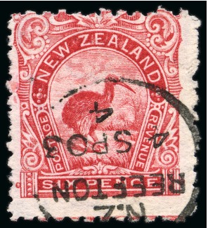 Stamp of New Zealand New Zealand 1902-07 6d rose-red, wmk 43 UPRIGHT, perf 11, 
