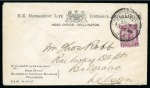 New Zealand Life Insurance. 1898 (16 Oct.) Official printed envelope (G.I. 283. 65 000/2/98 HEAD OFFICE WELLINGTON  