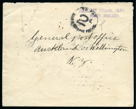 Stamp of Pitcairn Islands Pitcairn Islands 1926 (c.) stampless cover addressed to "General Post Office Auckland or Wellington N.Z."  