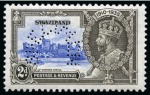 Swaziland SG22a 1935 Silver Jubilee 2d Extra Flagstaff Variety Perf SPECIMEN