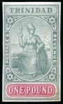Stamp of Trinidad and Tobago Trinidad and Tobago 1896 Britannia set of 10 imperforate colour trials on unwatermarked paper, comprising