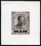 1909 Portrait of Tsar Nicholas II – Mouchon Essay, profile facing right, grey-brown die on small card