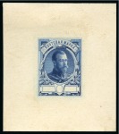 Stamp of Russia » The "Nikolai" Collection of Romanov Essays and Proofs 1909 Portrait of Tsar Nicholas II – Mouchon Essay – portrait re-drawn by Richard Zarrinch, profile facing right, navy blue die