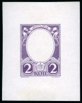 Stamp of Russia » The "Nikolai" Collection of Romanov Essays and Proofs 1913 Romanov Tercentenary 2k frame only die proof in purple
