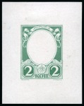 1913 Romanov Tercentenary 2k frame only die proof in emerald