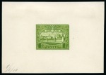 Stamp of Russia » The "Nikolai" Collection of Romanov Essays and Proofs 1913 Romanov Tercentenary 1 Ruble final design die proof in yellow-green on card