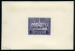 1913 Romanov Tercentenary 1 Ruble final design die proof in purple-blue on card