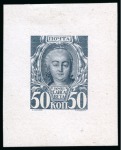 1913 Romanov Tercentenary 50k complete die proof in grey