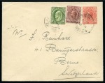 1915 (Jul 21) 1d Postal stationery envelope uprated with KEVII 1904-12 1/2d and KGV 1912-20 1d