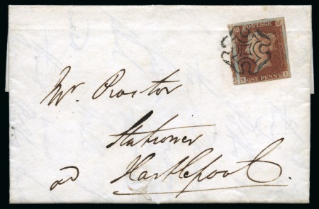Stamp of Great Britain » 1841 1d Red Darlington: 1841 1d Red pl.9 SI, fine to huge margins,