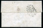 1841 1d Red pl.9 SI, fine to huge margins, tied to 1841 (Sep 1) entire tied by crisp distinctive Darlington Maltese Cross
